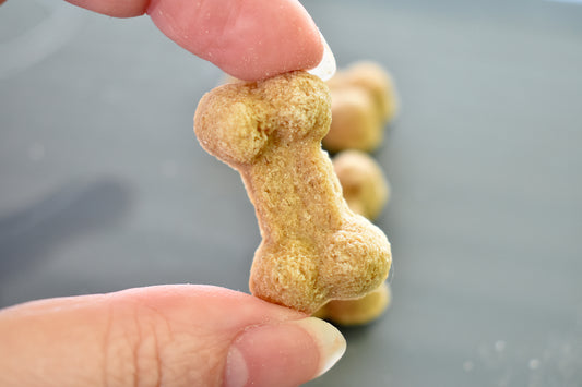 Apple-Peanut Butter Bone-Shaped Treats